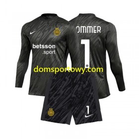 Koszulka Inter Mediolan Yann Sommer 1 Bramkarska Dziecięcy Trzeci Koszulki Piłkarskie 2024-2025 Długi Rękaw